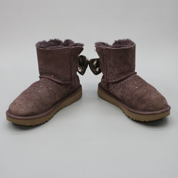 UGG Australia Ladies 5 Port Wine Classic Mini Stargirl Bow Ankle Boots - 1098475 - Picture 12 of 12